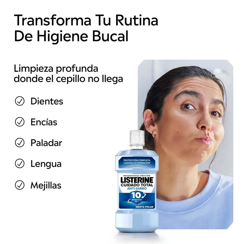 Listerine Duplo – pokročilá ústna voda proti zubnému kameňu, 2 x 500 ml