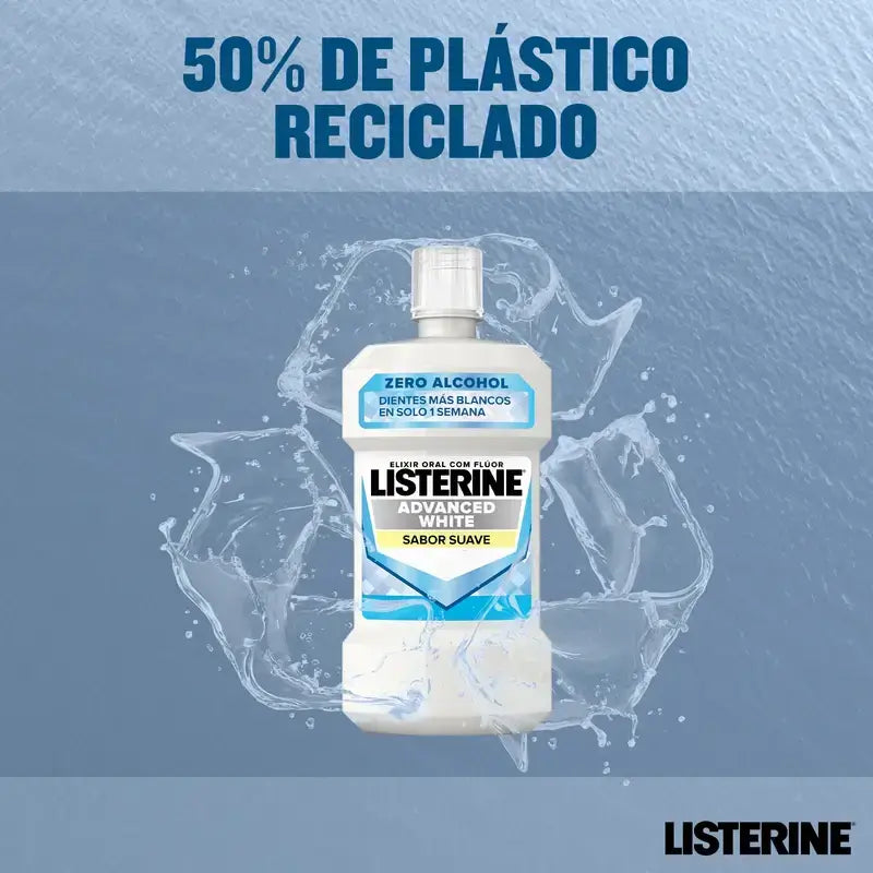 Ústna voda Listerine Duplo, pokročilé bielenie, bez alkoholu, jemná mäta, 2 x 500 ml