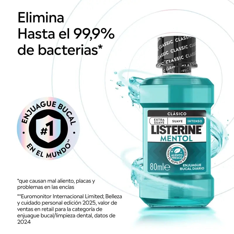 Ústna voda Listerine s mätou, 80 ml