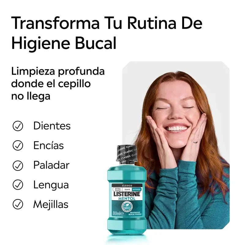 Ústna voda Listerine s mätou, 80 ml