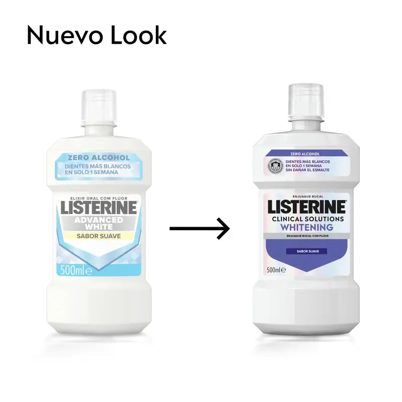 Ústna voda Listerine, Advanced Whitening, bez alkoholu, jemná mäta, 500 ml