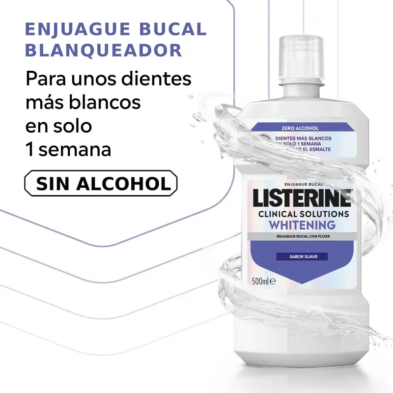 Ústna voda Listerine, Advanced Whitening, bez alkoholu, jemná mäta, 500 ml