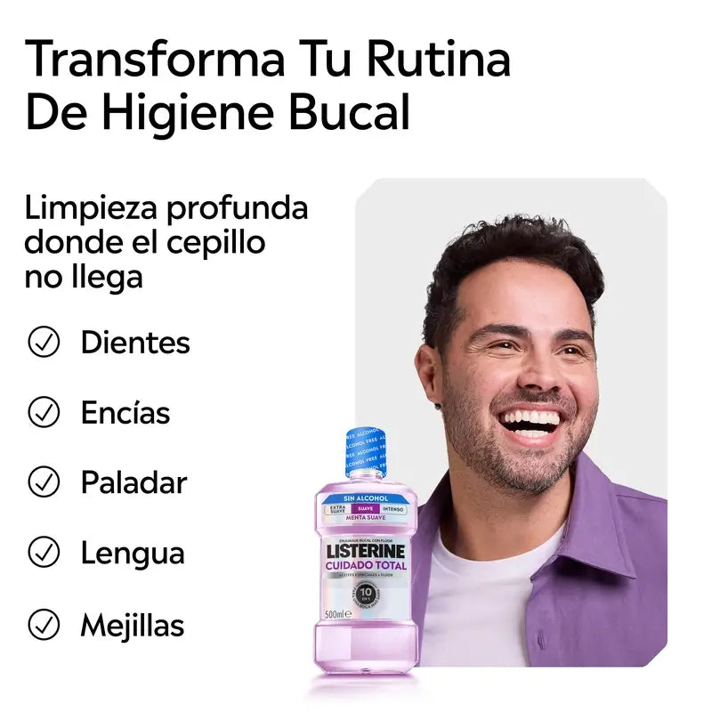 Listerine Total Care ústna voda bez alkoholu, jemná príchuť, 500 ml