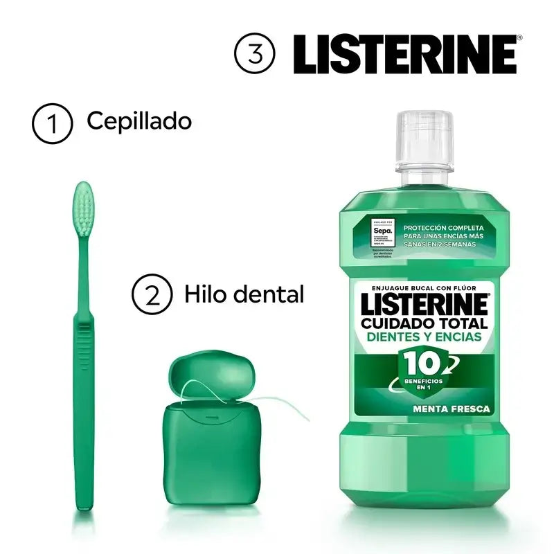 Ústna voda Listerine na zuby a ďasná, balenie 500 ml + 250 ml