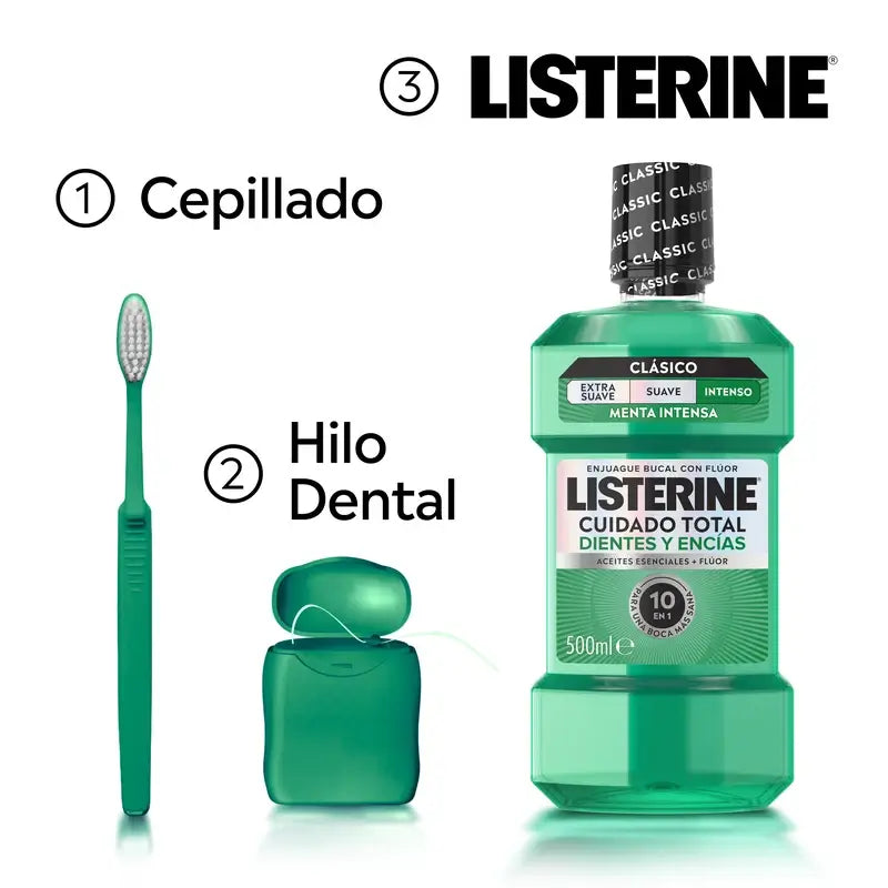Ústna voda Listerine na ochranu zubov a ďasien, svieža mäta, 500 ml