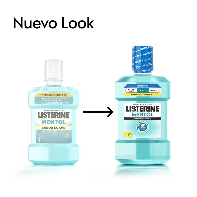 Listerine, ústna voda s jemnou mentolovou príchuťou, 1000 ml