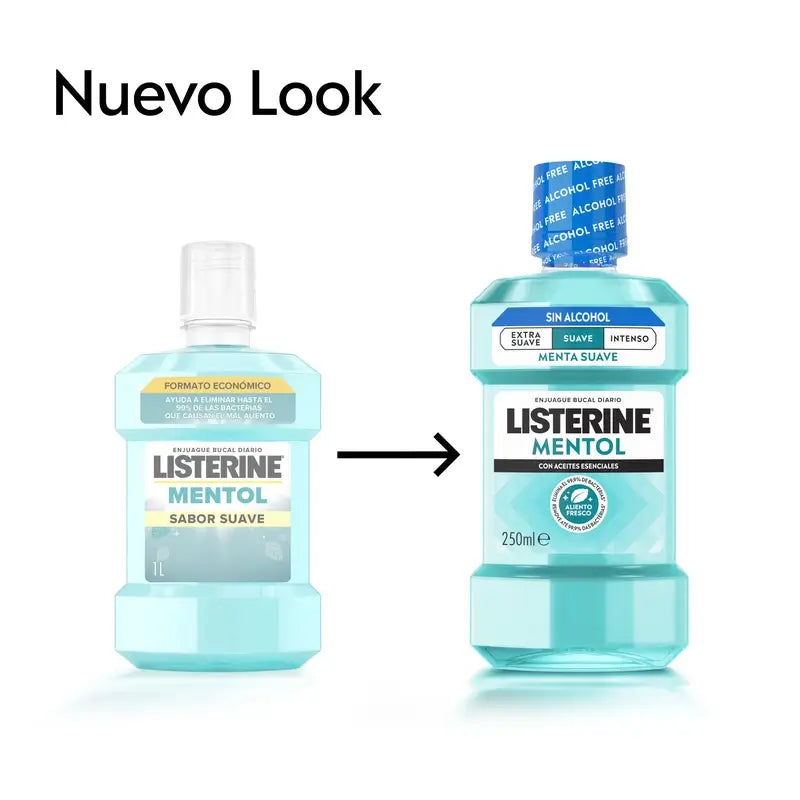 Listerine, ústna voda s jemnou mentolovou príchuťou, 250 ml