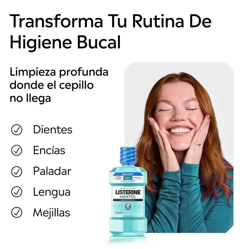 Listerine, ústna voda s jemnou mentolovou príchuťou, 250 ml