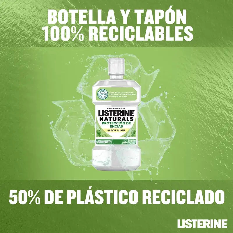 Listerine ústna voda Naturals pre zdravé ďasná, 500 ml