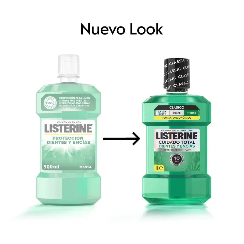 Ústna voda Listerine na ochranu zubov a ďasien, svieža mäta, 1 l