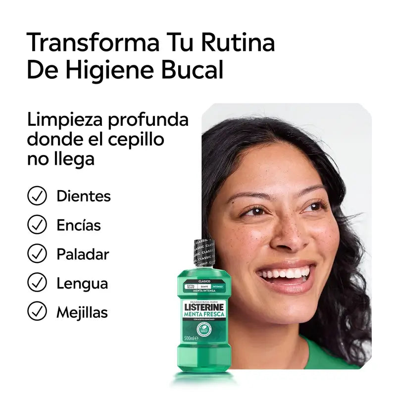 Ústna voda Listerine s príchuťou sviežej mäty, 500 ml