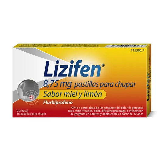 Lizifen 8,75 mg s príchuťou medu a citróna, 16 pastiliek na cmúľanie