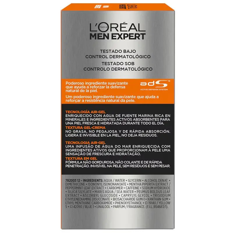 L'Oréal Paris Men Expert Hydra Energetic Hydratačný krém proti lesku pre mužov 50 ml