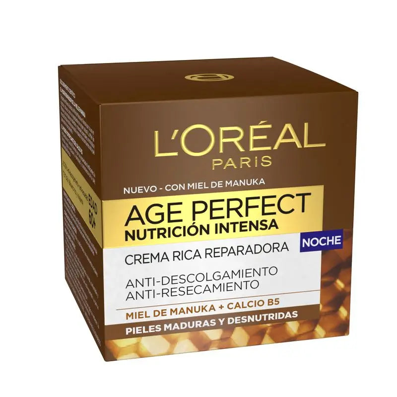 L'Oréal Paris Age Perfect Intenzívna výživa – výživný regeneračný nočný krém pre zrelú a podvyživenú pleť 50 ml