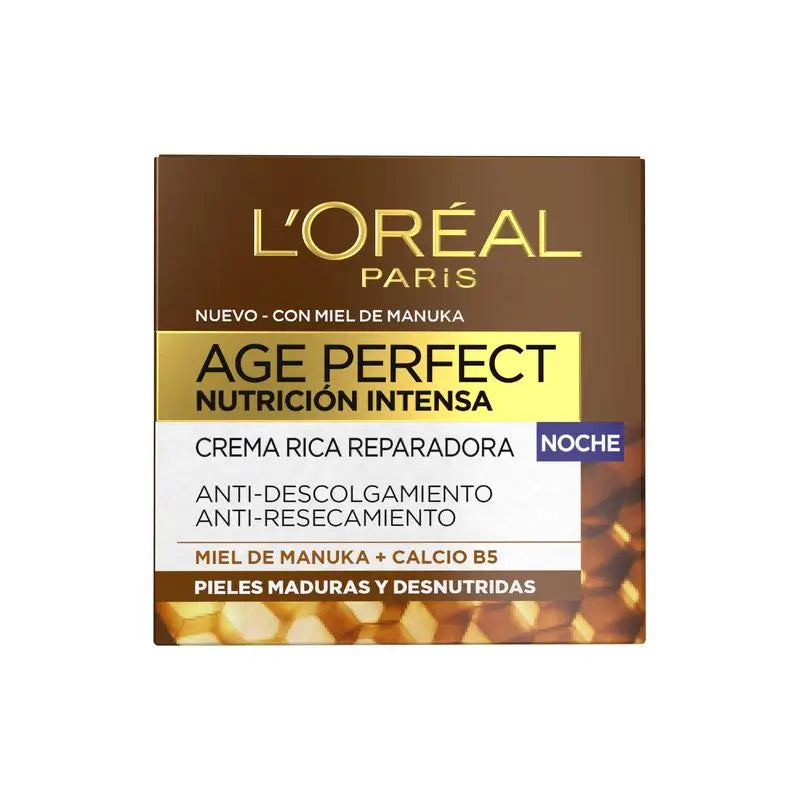 L'Oréal Paris Age Perfect Intenzívna výživa – výživný regeneračný nočný krém pre zrelú a podvyživenú pleť 50 ml