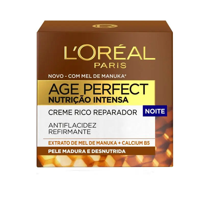 L'Oréal Paris Age Perfect Intenzívna výživa – výživný regeneračný nočný krém pre zrelú a podvyživenú pleť 50 ml