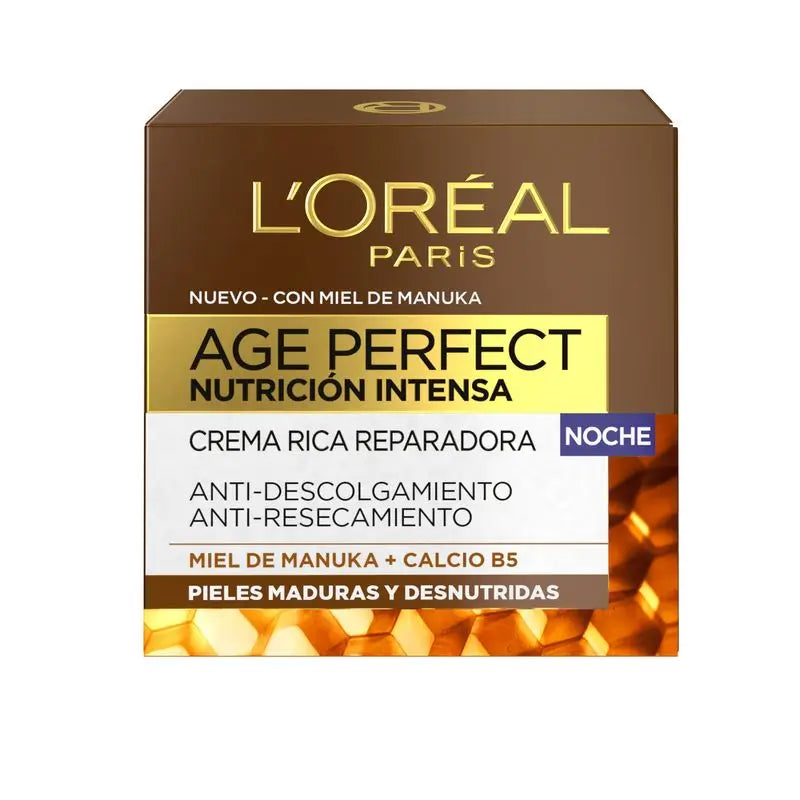 L'Oréal Paris Age Perfect Intenzívna výživa – výživný regeneračný nočný krém pre zrelú a podvyživenú pleť 50 ml