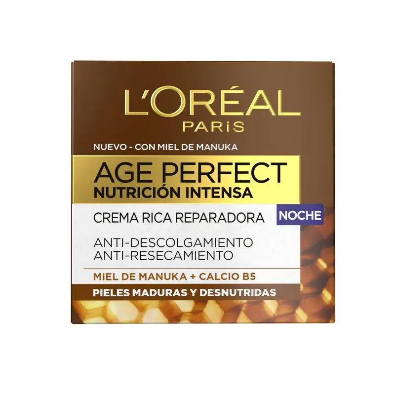 L'Oréal Paris Age Perfect Intenzívna výživa – výživný regeneračný nočný krém pre zrelú a podvyživenú pleť 50 ml