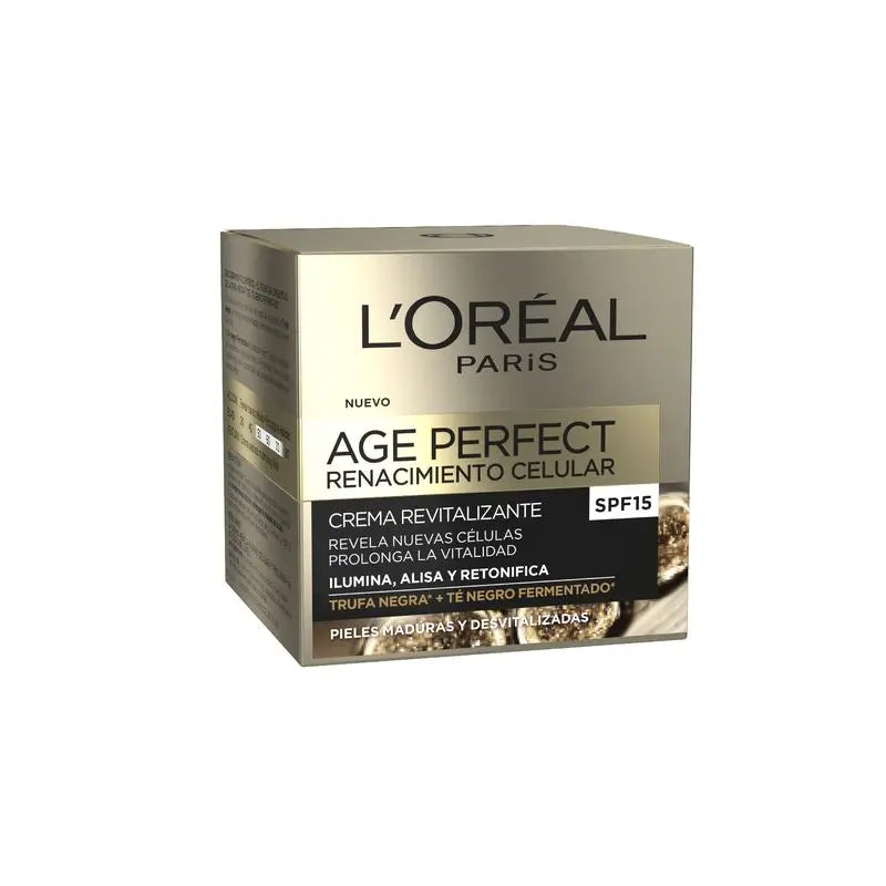 L'Oréal Paris Age Perfect – denný krém s revitalizujúcim účinkom a ochrankou proti slnku SPF 15 „Celulárne obnovenie“, 50 ml