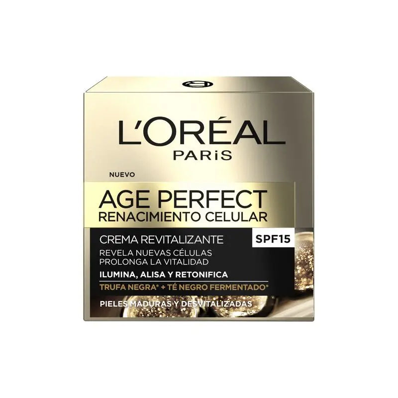 L'Oréal Paris Age Perfect – denný krém s revitalizujúcim účinkom a ochrankou proti slnku SPF 15 „Celulárne obnovenie“, 50 ml