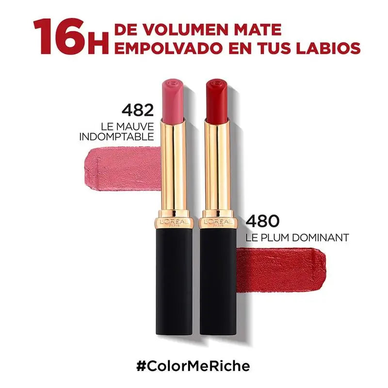 L'Oréal Paris Rúž Color Riche Intense Volume Matte, odtieň 482 Mauve Indompta