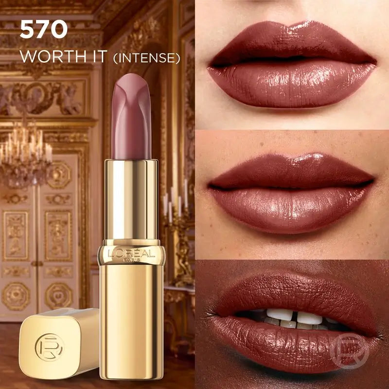 L'Oréal Paris Rúž Color Riche Nudes Of Worth Saténový odtieň 570 Worth It Intense