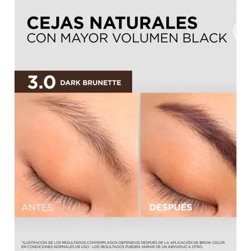L'Oréal Paris Brow Color – polotrvalá farba na obočie 3.0 Dark Brunette