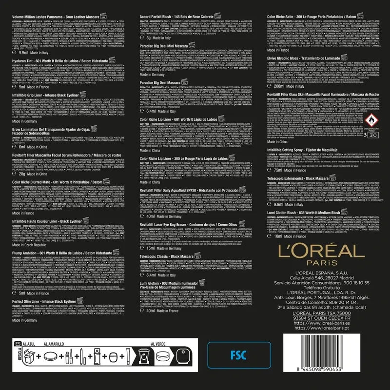 L'Oréal Paris adventný kalendár, 24 produktov