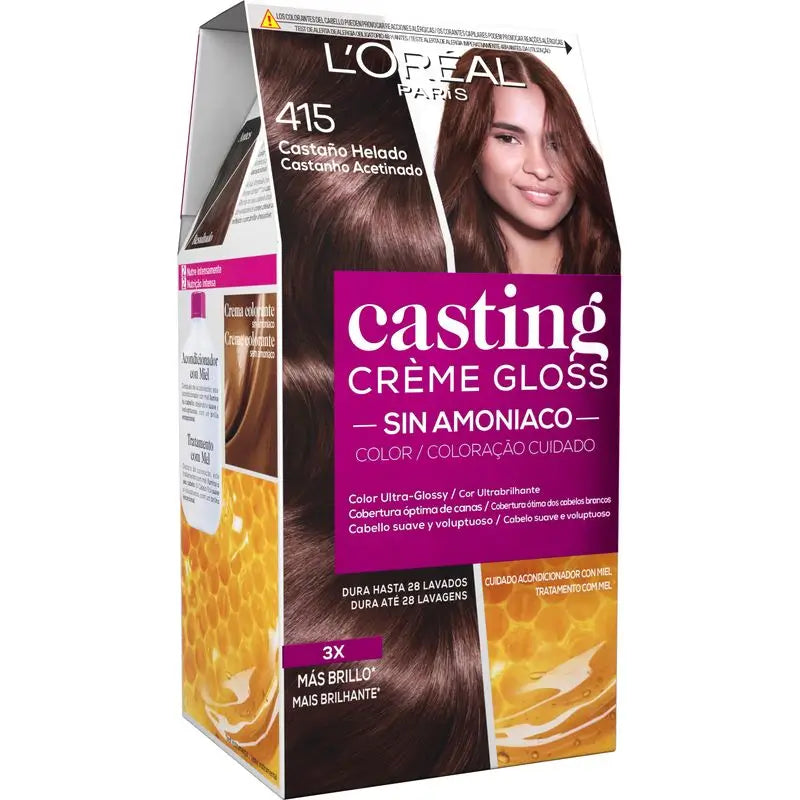 L'Oréal Paris Casting Creme Gloss Farbenie 415 Zmrzlinová hnedá