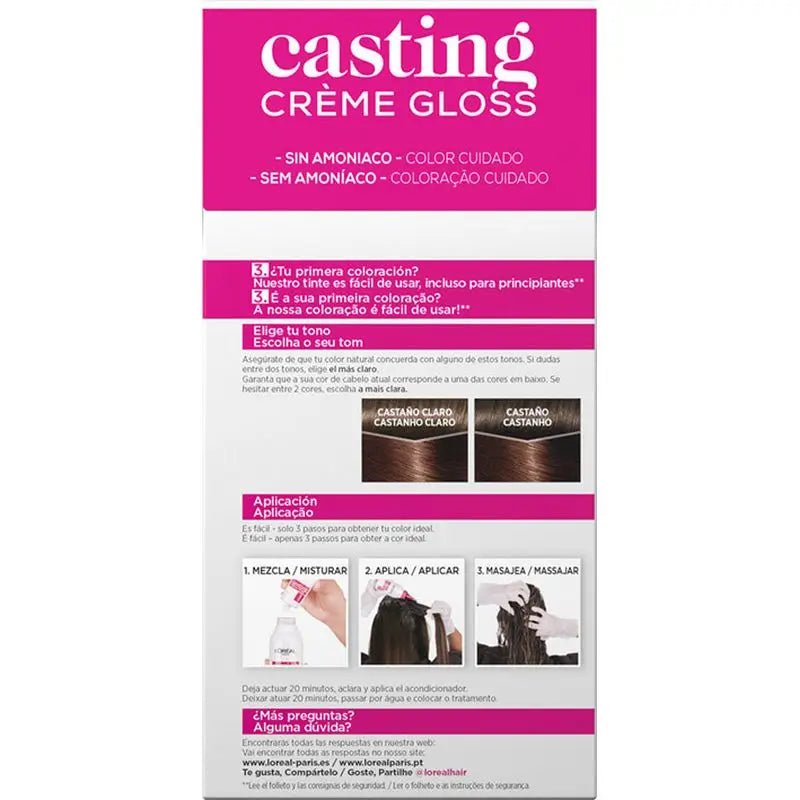 L'Oréal Paris Casting Creme Gloss Baño De Color 500 Svetlohnedá