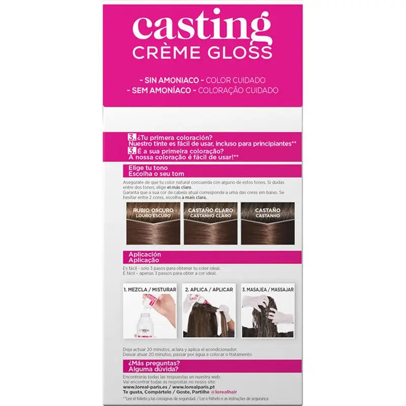 L'Oréal Paris Casting Creme Gloss Farba na vlasy 515 Čokoládovo hnedá