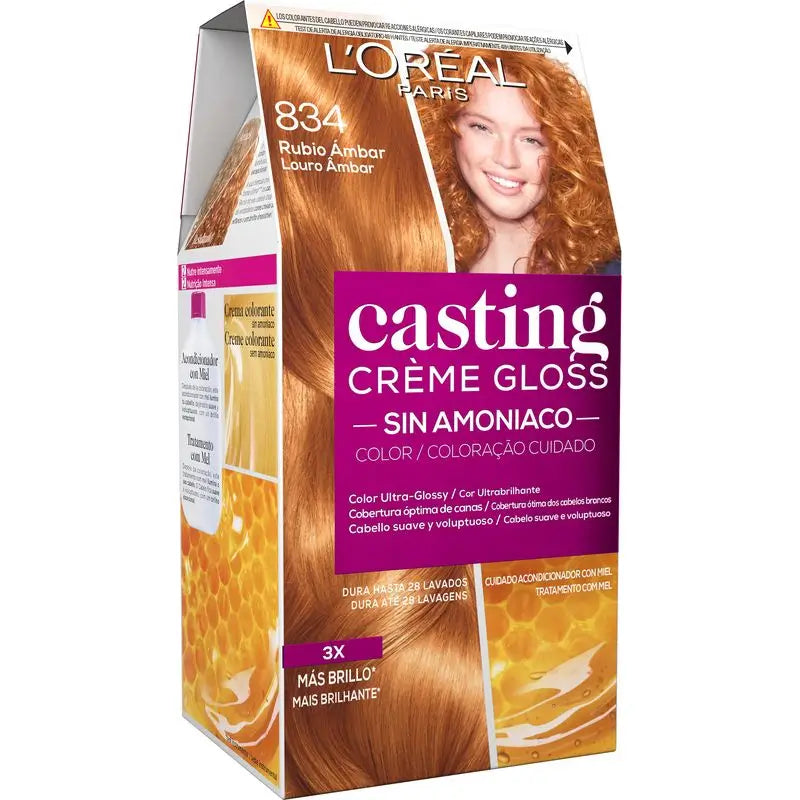 L'Oréal Paris Casting Creme Gloss Baño De Color 834 Jantárová blond