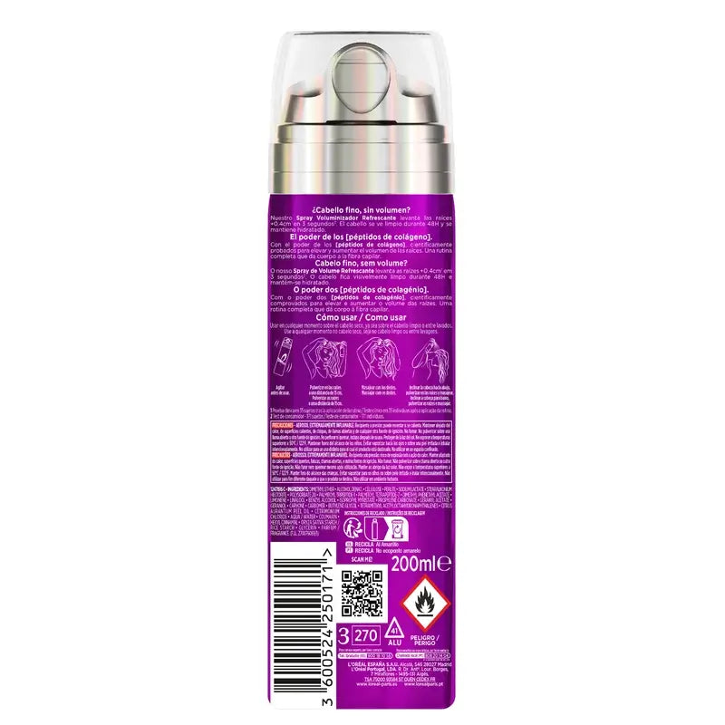 L'Oréal Paris Elvive Big Hair Day osviežujúci sprej na zväčšenie objemu, 200 ml