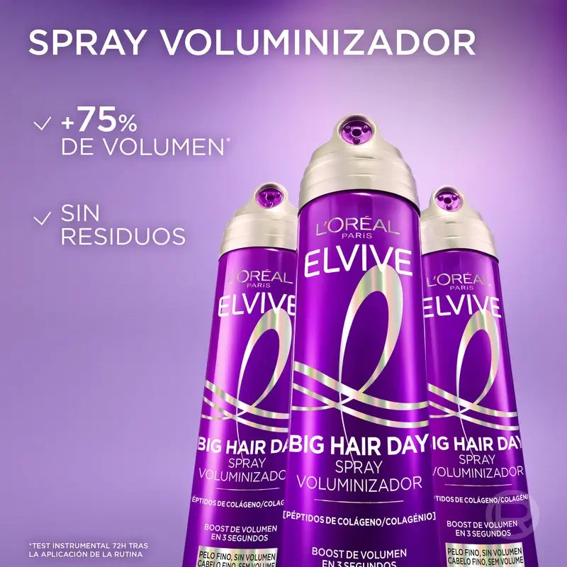 L'Oréal Paris Elvive Big Hair Day osviežujúci sprej na zväčšenie objemu, 200 ml