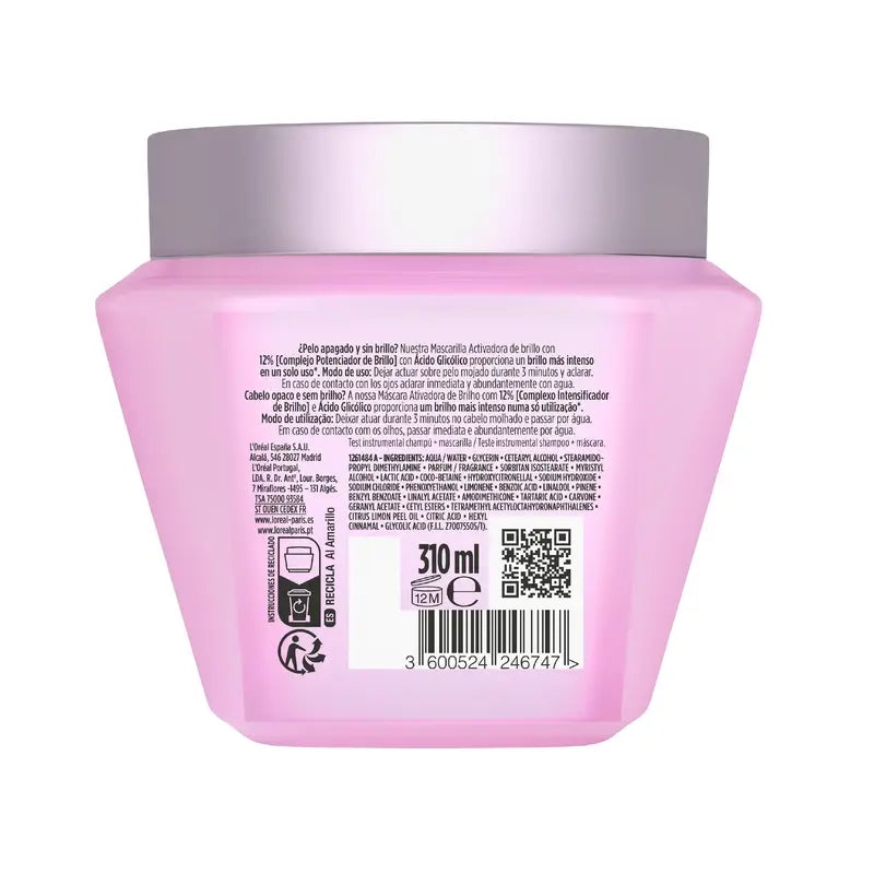 L'Oréal Paris Elvive Glycolic Gloss Maska na zvýšenie lesku, 310 ml