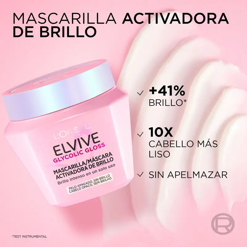 L'Oréal Paris Elvive Glycolic Gloss Maska na zvýšenie lesku, 310 ml