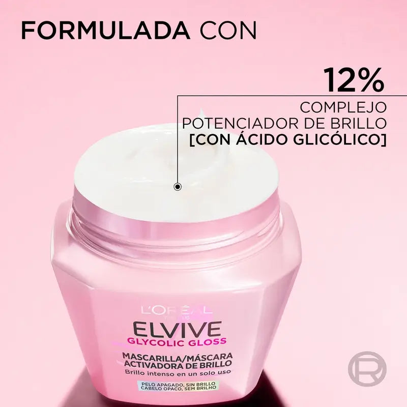 L'Oréal Paris Elvive Glycolic Gloss Maska na zvýšenie lesku, 310 ml