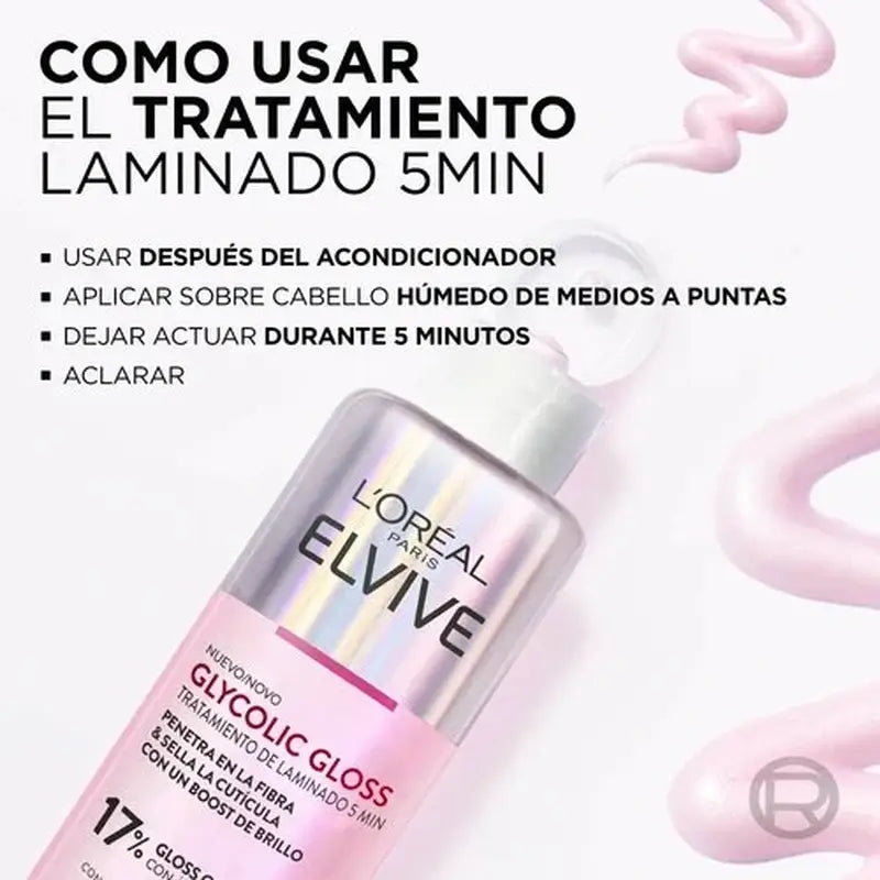 L'Oréal Paris Elvive 5-minútová kúra Glycolic Gloss s kyselinou glykolovou – jemné a lesklé vlasy
