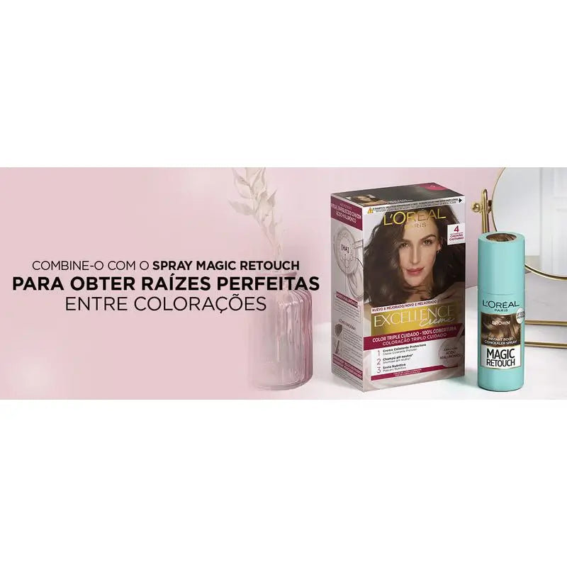 L'Oréal Paris Excellence Creme Trvalá farba na vlasy – odtieň 3 Tmavohnedá