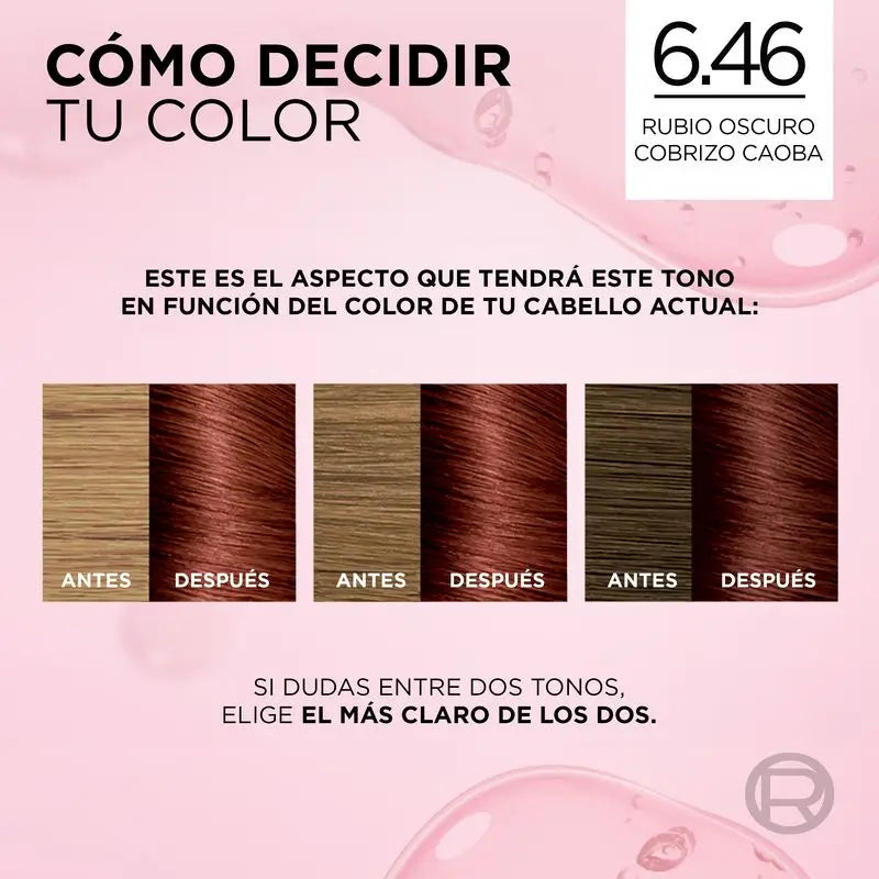 L'Oréal Paris Excellence Creme Trvalá farba na vlasy – odtieň 6.46 Tmavá medená mahagónová blond
