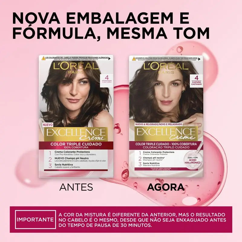 L'Oréal Paris Excellence Creme Trvalá farba na vlasy – odtieň 6.46 Tmavá medená mahagónová blond