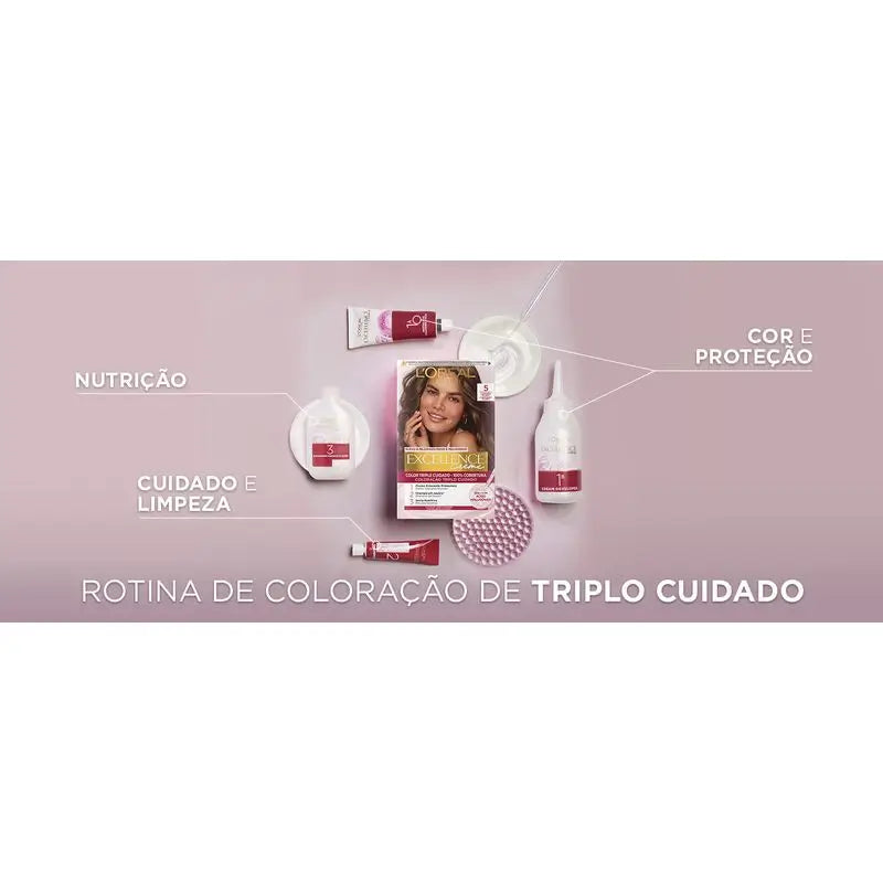 L'Oréal Paris Excellence Creme Trvalá farba na vlasy – odtieň 6.46 Tmavá medená mahagónová blond