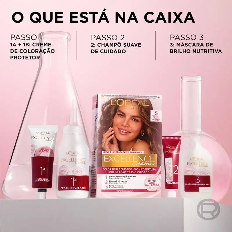 L'Oréal Paris Excellence Creme Trvalá farba na vlasy – odtieň 6.46 Tmavá medená mahagónová blond