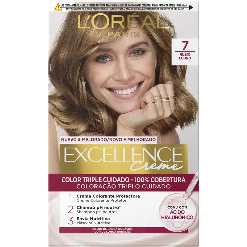 L'Oréal Paris Excellence Creme Trvalá farba na vlasy – odtieň 7 Blond