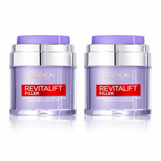 L'Oréal Paris Revitalift Filler vyplňujúci gélový krém: kyselina hyalurónová a 3 ceramidy, intenzívna hydratácia, balenie po 2 ks