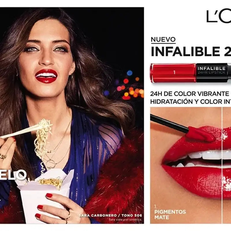 L'Oréal Paris Infalible 24H 506 Red Infallible – trvácna rúž v červenej farbe