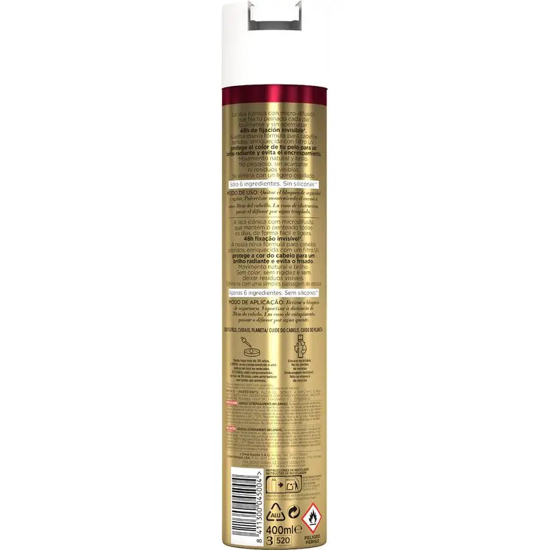 L'Oréal Paris Lak na vlasy Elnett, silná fixácia, pre farbené vlasy, 400 ml