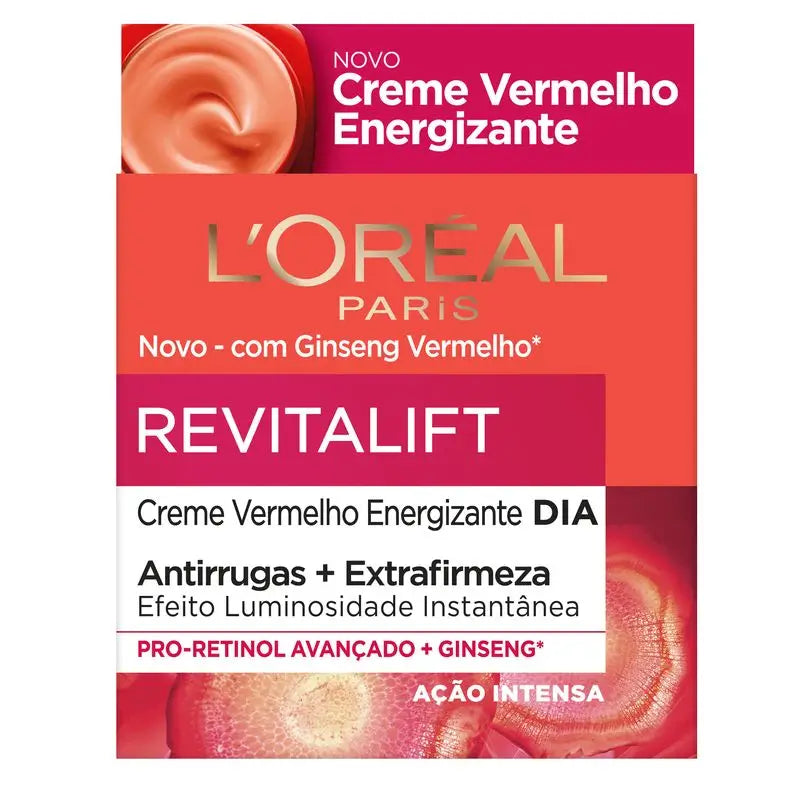 L'Oréal Paris Revitalift Červený energizujúci denný krém – s červeným ženšenom – 50 ml