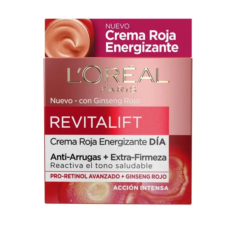 L'Oréal Paris Revitalift Červený energizujúci denný krém – s červeným ženšenom – 50 ml