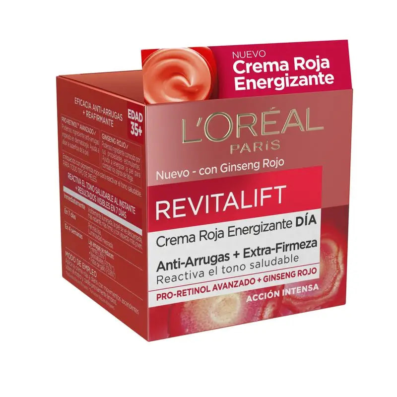 L'Oréal Paris Revitalift Červený energizujúci denný krém – s červeným ženšenom – 50 ml